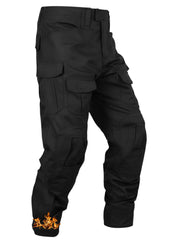 MERJAZ men's fleece-lined tactical pants front view for warm outdoor comfort