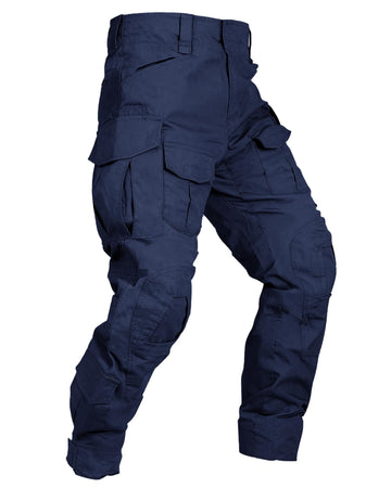 MERJAZ Tactical Pants navy blue front view for durable outdoor performance