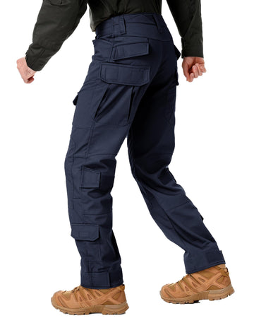 MERJAZ Tactical Pants navy blue pocket layout showing organized storage