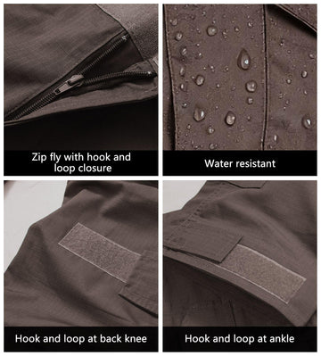 MERJAZ Tactical Pants water resistance test image indicates light rain usability in the field.