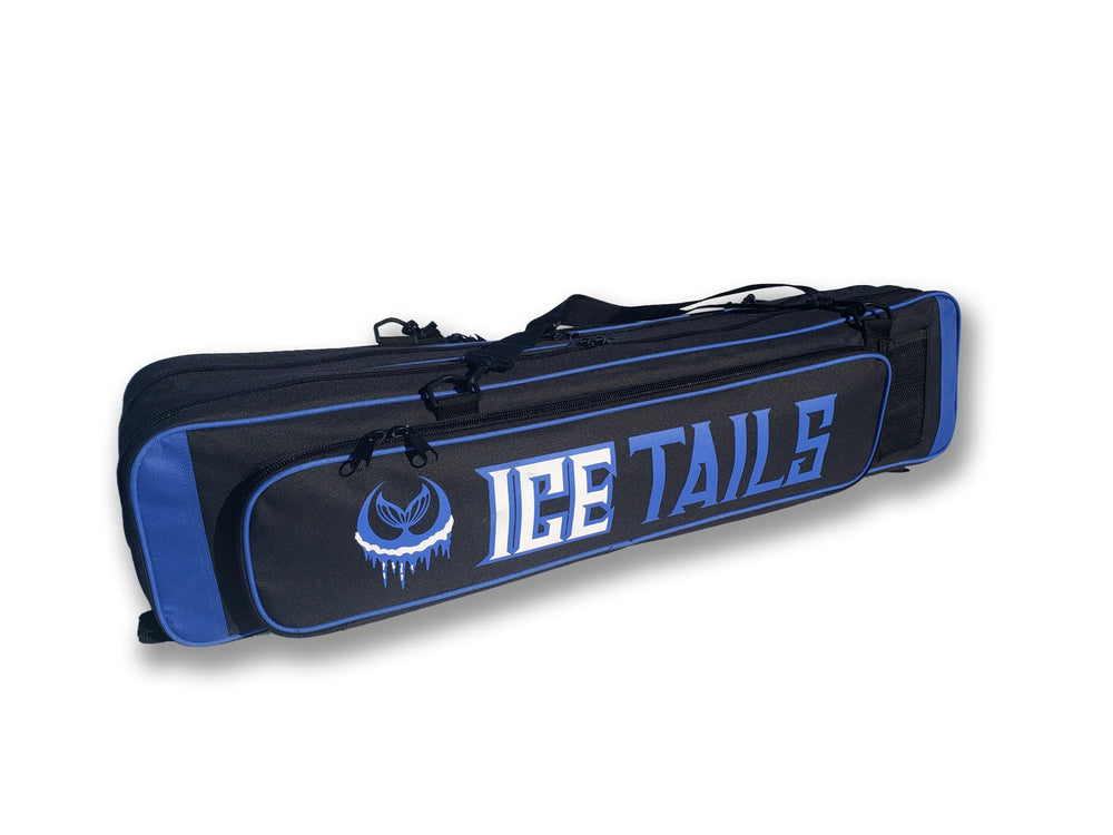 Front pocket storage on Mermaid Gear ice fishing bag