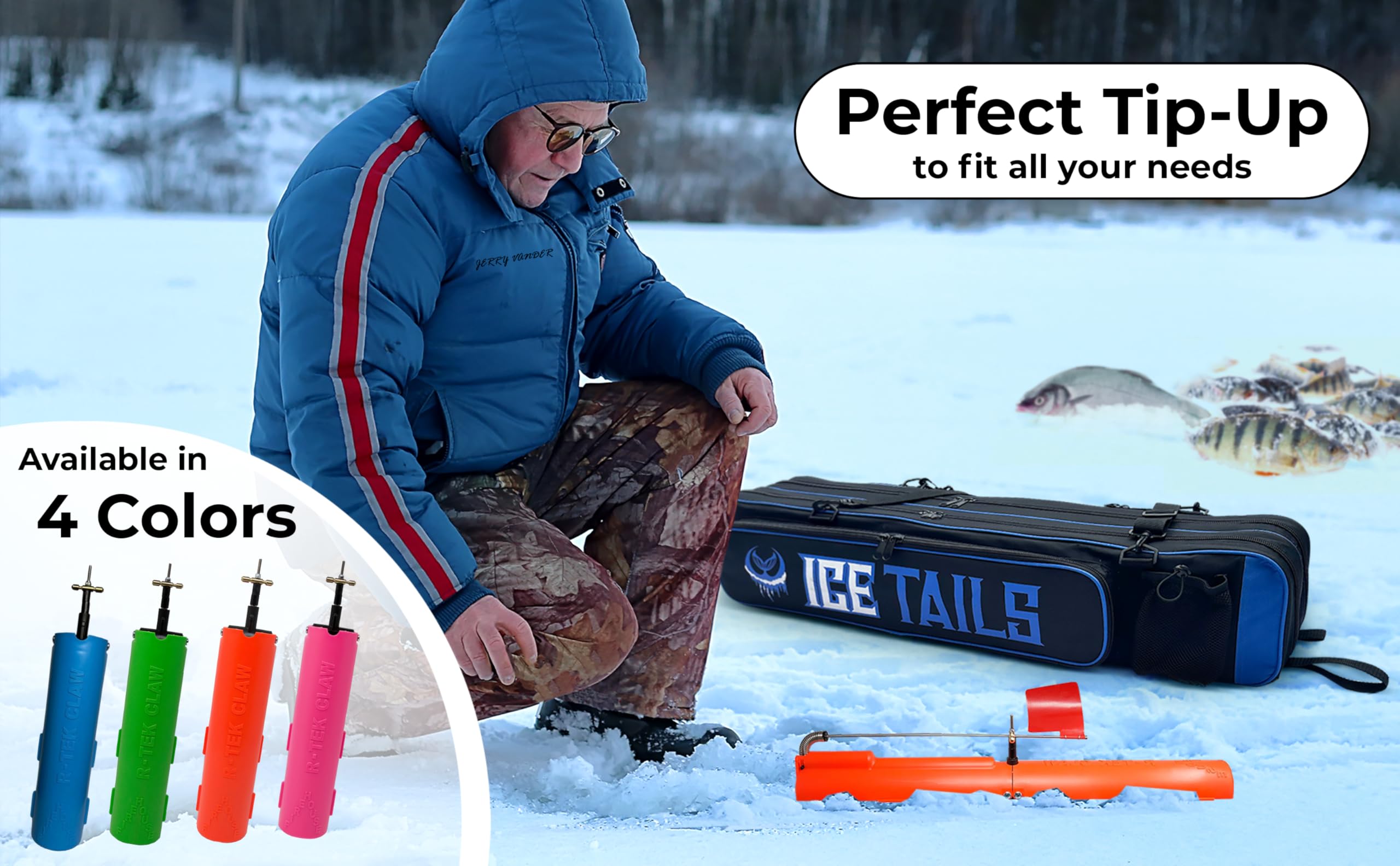 Mermaid Gear oversized spool-handle detail enables grip with gloves