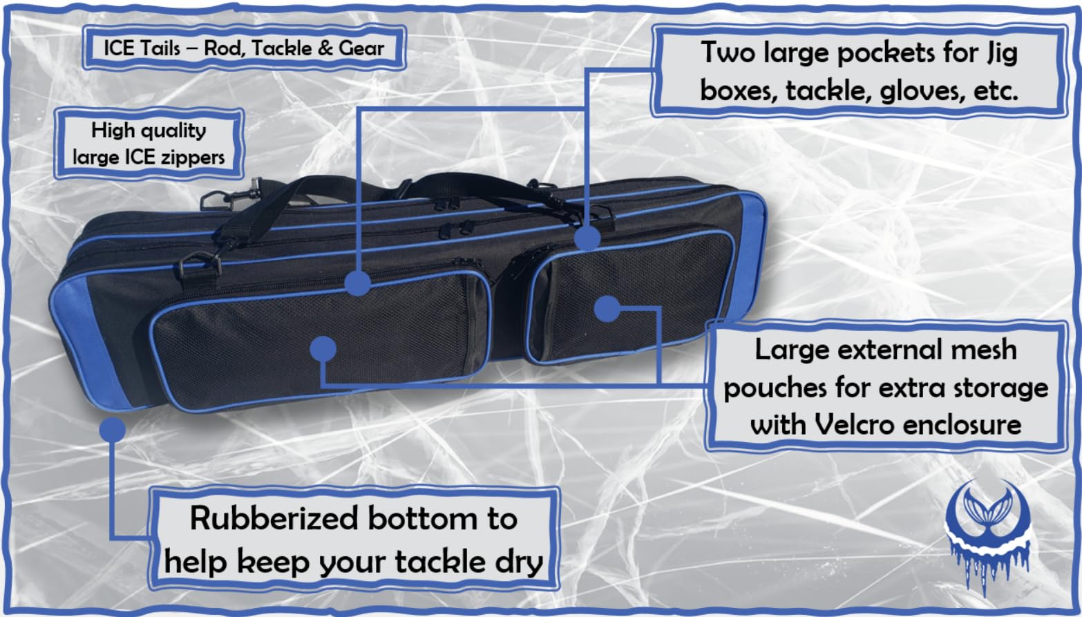 Tungsten jig box storage inside Mermaid Gear bag