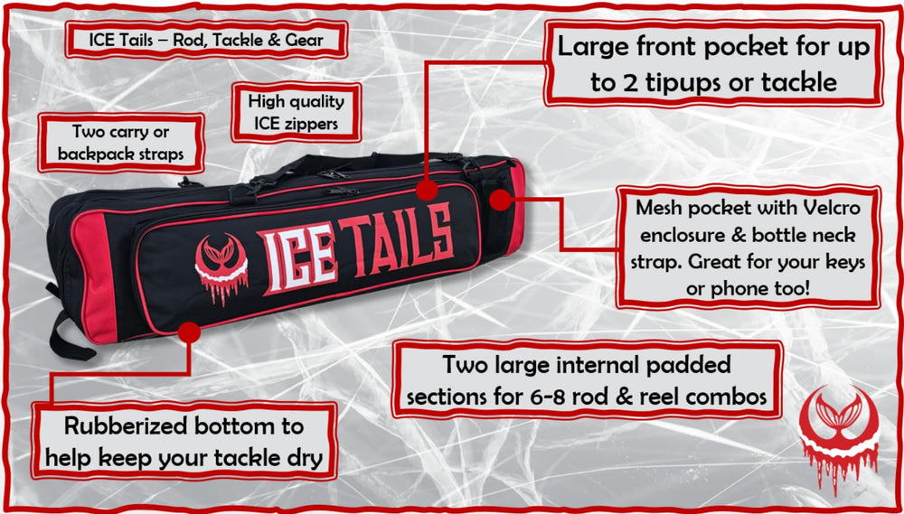 Mermaid Gear waterproof floor detail keeps gear dry on ice