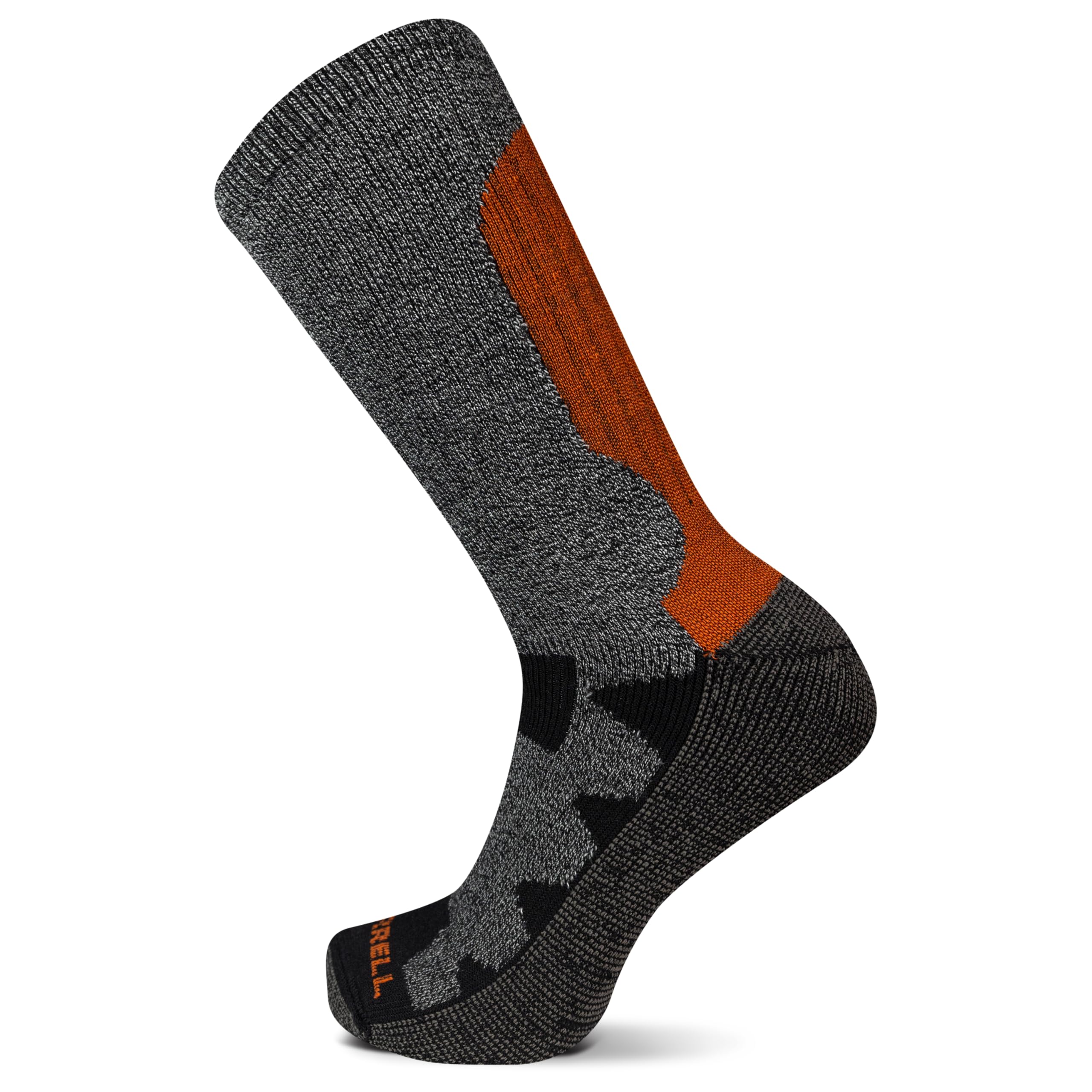Merrell MOAB Thermo Crew Sock black front view for hiking comfort