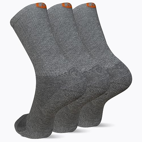 Merrell socks with breathable mesh top in gray, keeping feet cool during walks.