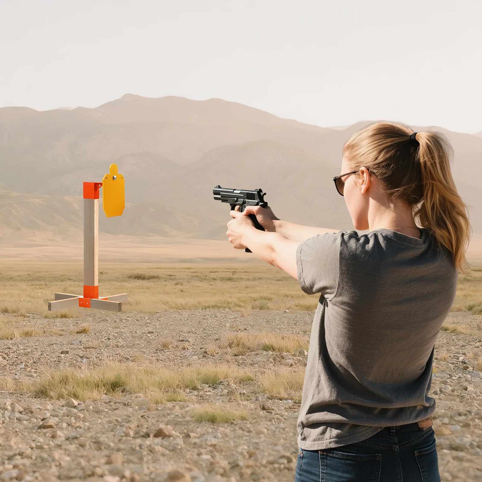 Meruzy durable AR500 kit in action for field targets and drills