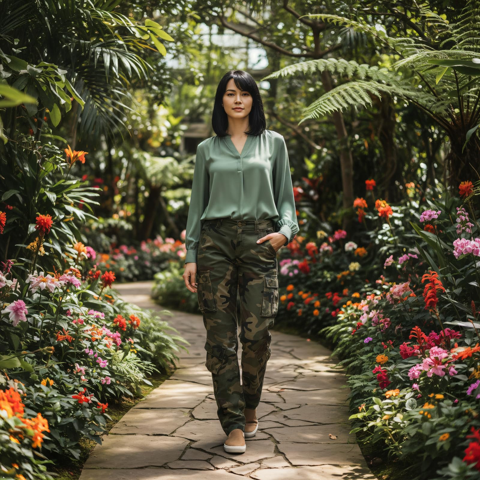 Mesinsefra pants leg pockets offer handy space during outdoor tasks