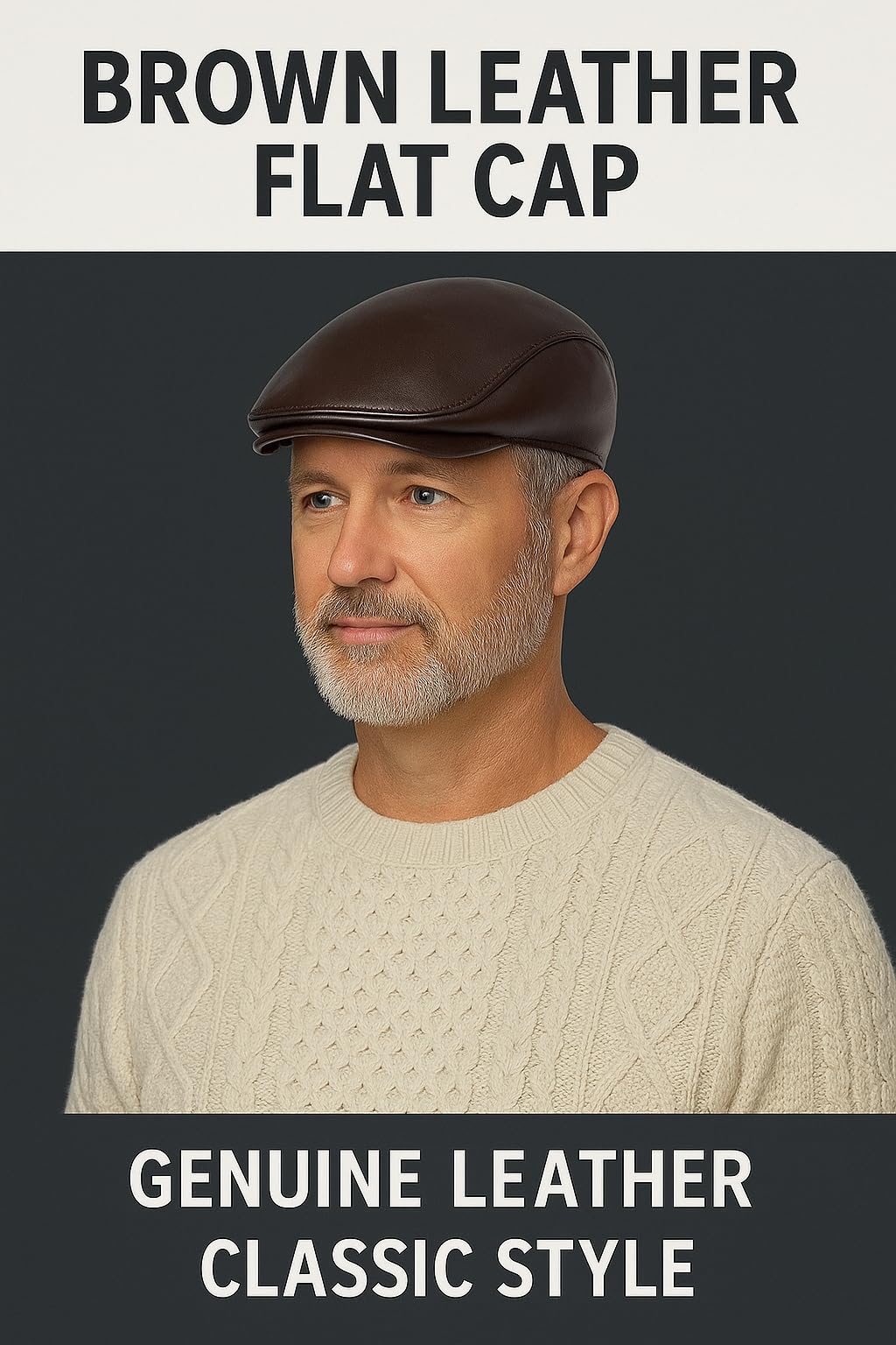 Metellino leather flat cap brown styled outfit for versatile wear