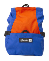 Metolius Chalk n Roll chalk bag, blue and orange, with stable base for tidy chalking on climbs.
