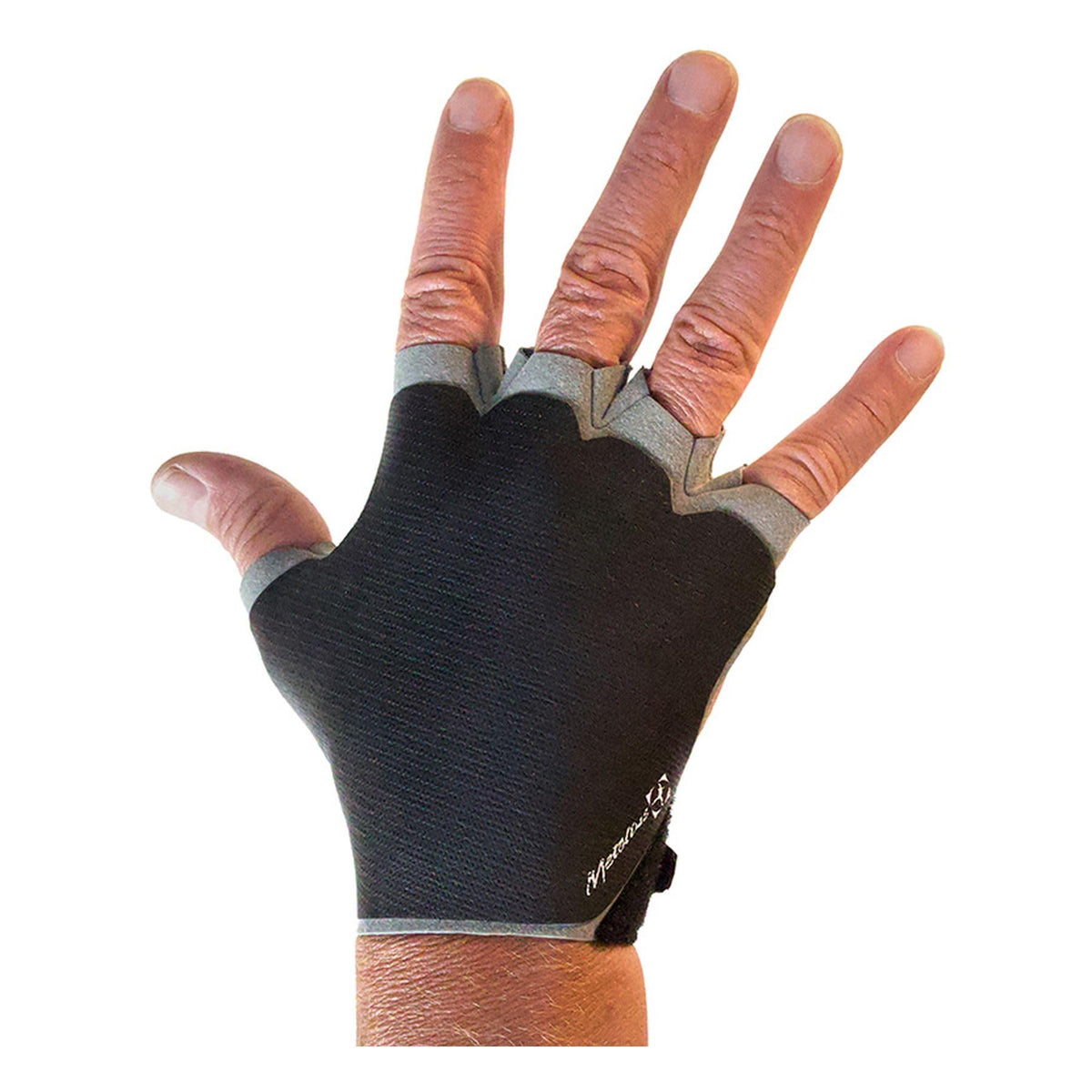 Metolius Crack Glove front view shows hand-hugging fit for precise grip