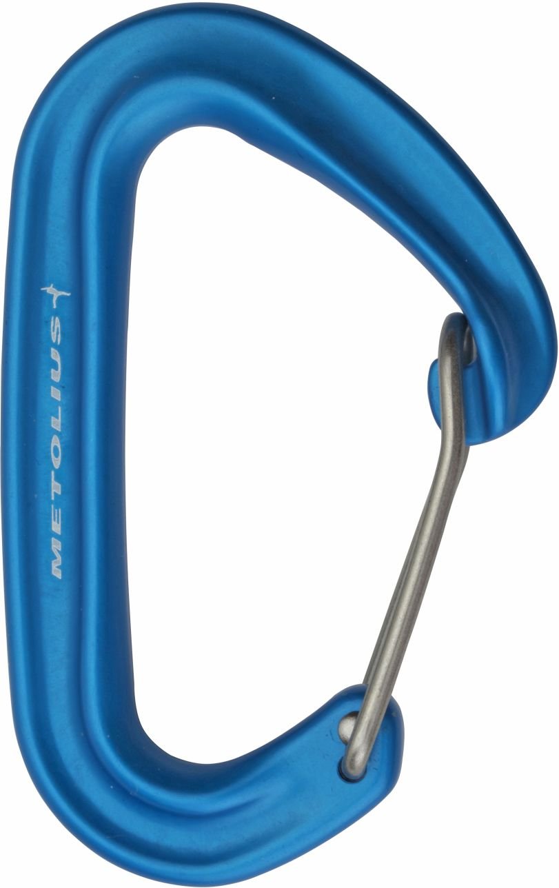 Metolius FS Mini Carabiner blue with larger gate opening for easier clipping