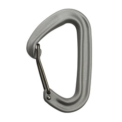 Metolius FS Mini Carabiner in silver with a larger gate opening for easy gear management