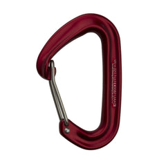 Metolius FS Mini II carabiner with larger gate opening for easier clipping.