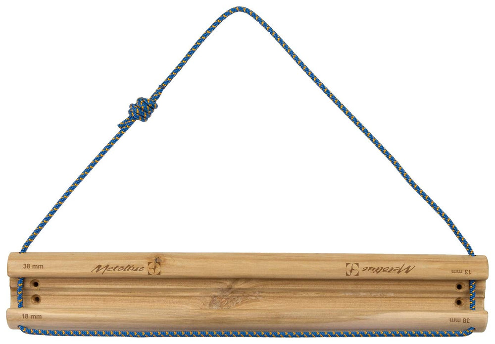 Metolius Light Rail Training Board top view showing four reversible holds for warmups