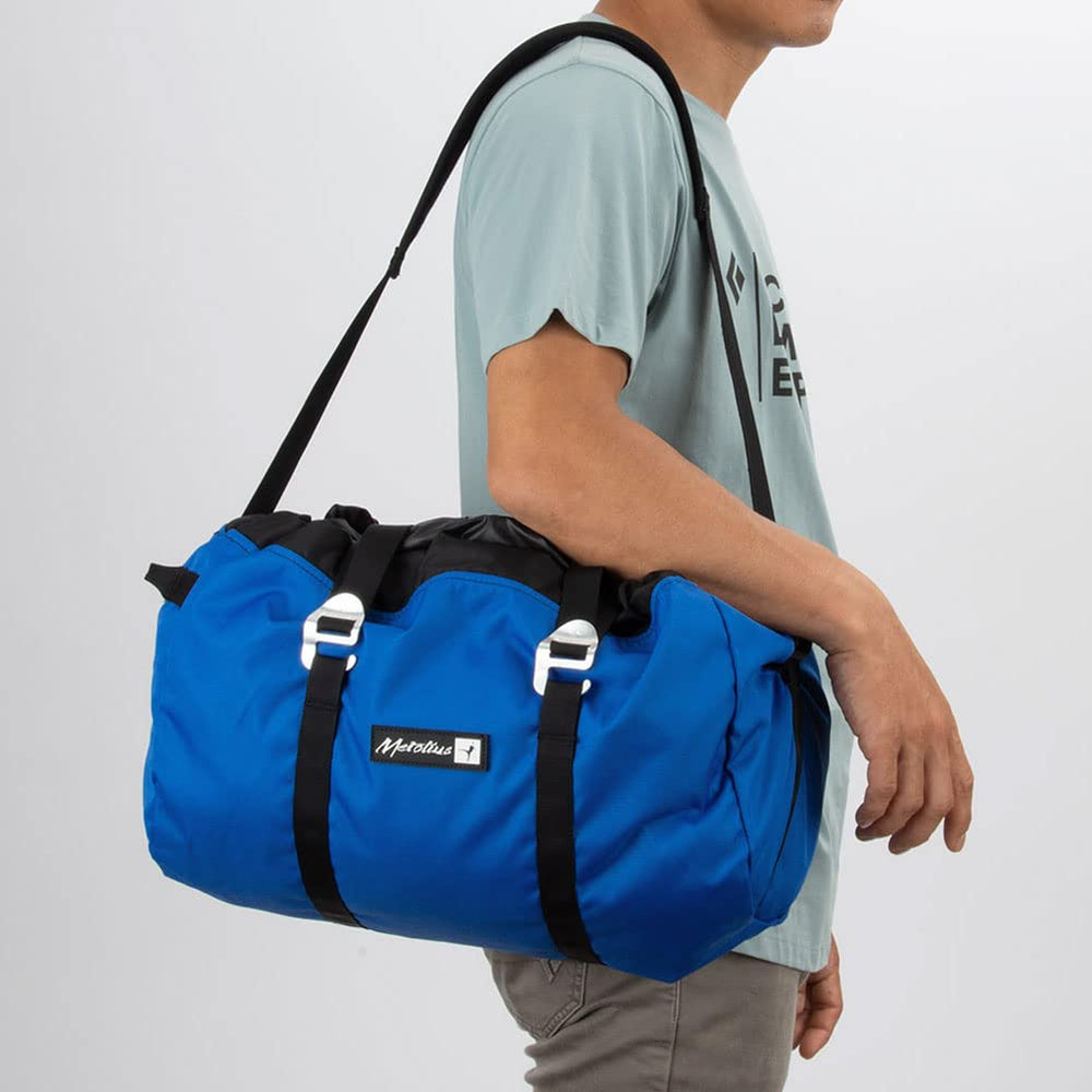 Metolius Rope Duffel tarp-collapse design for faster packing after climbing.