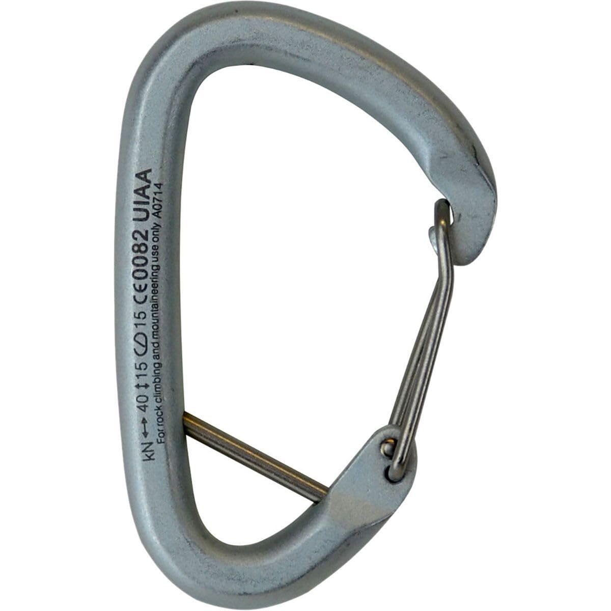 Metolius Steel Gym Carabiner in silver for durable gym use and reliable gear handling.
