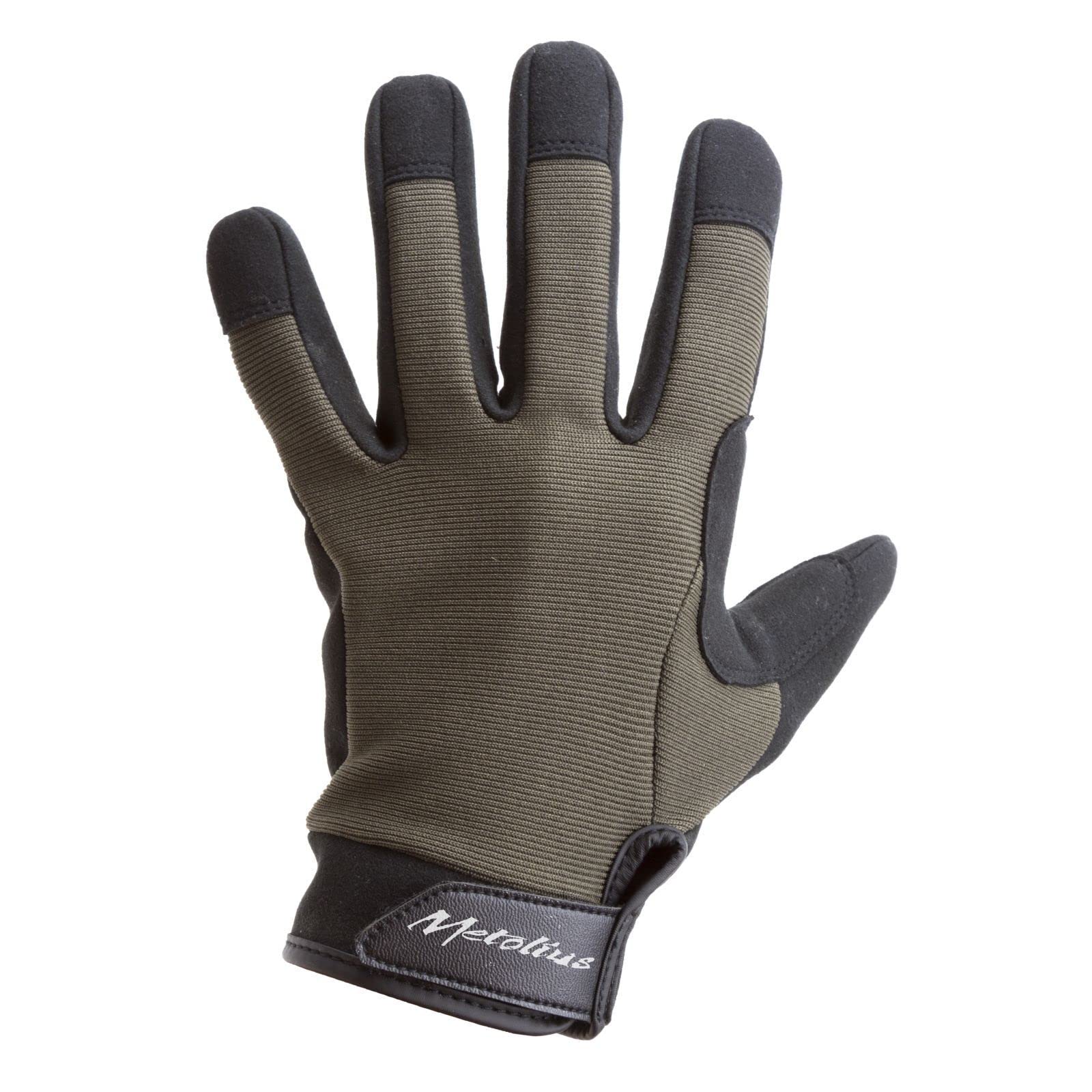 Metolius Talon Belay Glove main view highlights durable synthetic material for climbing