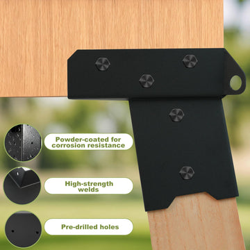 MEWSDEN deer-stand-brackets-12ga-steel emphasizes ultra-rugged construction for outdoor use.