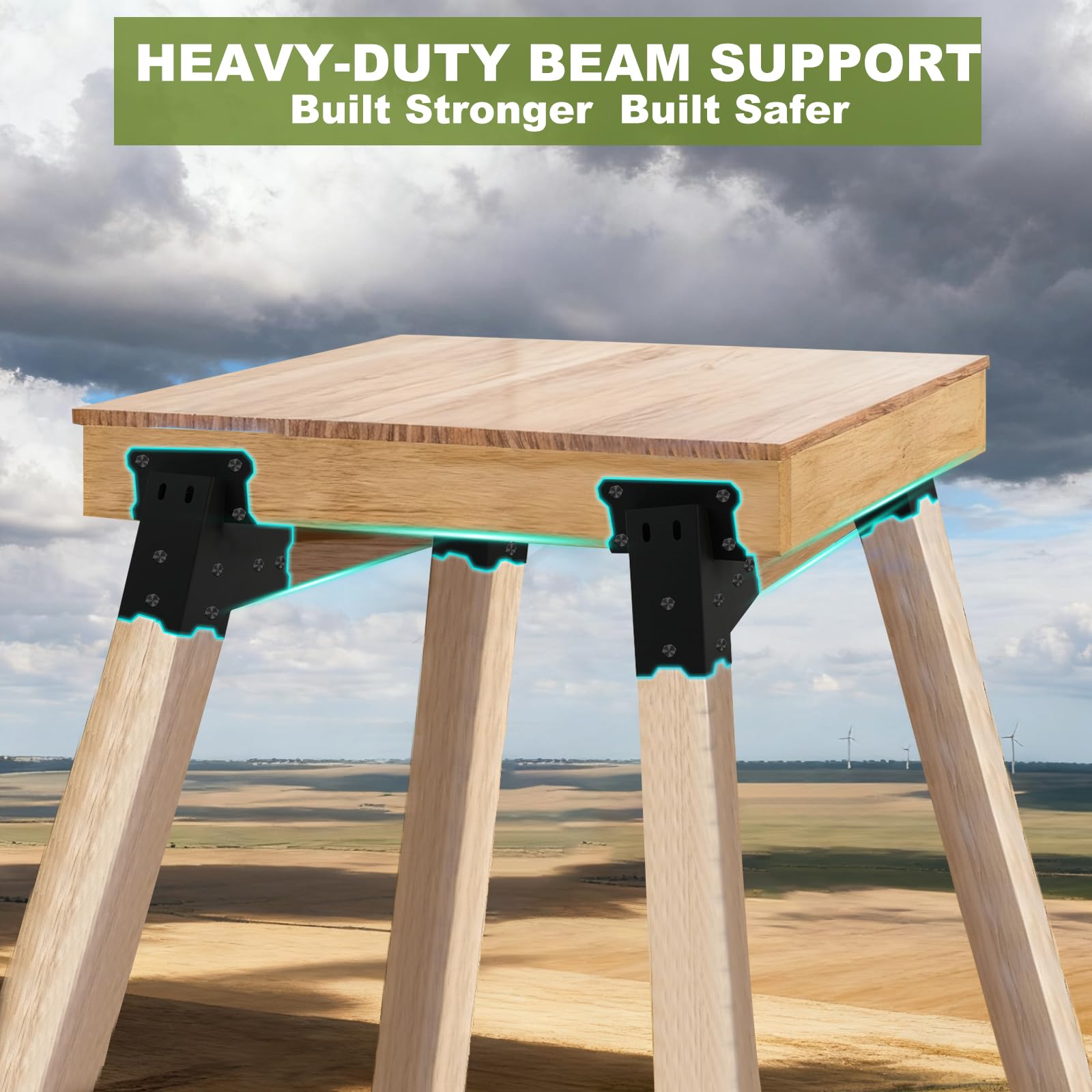 MEWSDEN deer stand brackets beam support emphasizes stability on elevated platforms