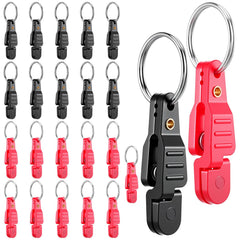 Close-up of Meyeyaia 21 Pcs Heavy Tension Snap Release Clips in red and black