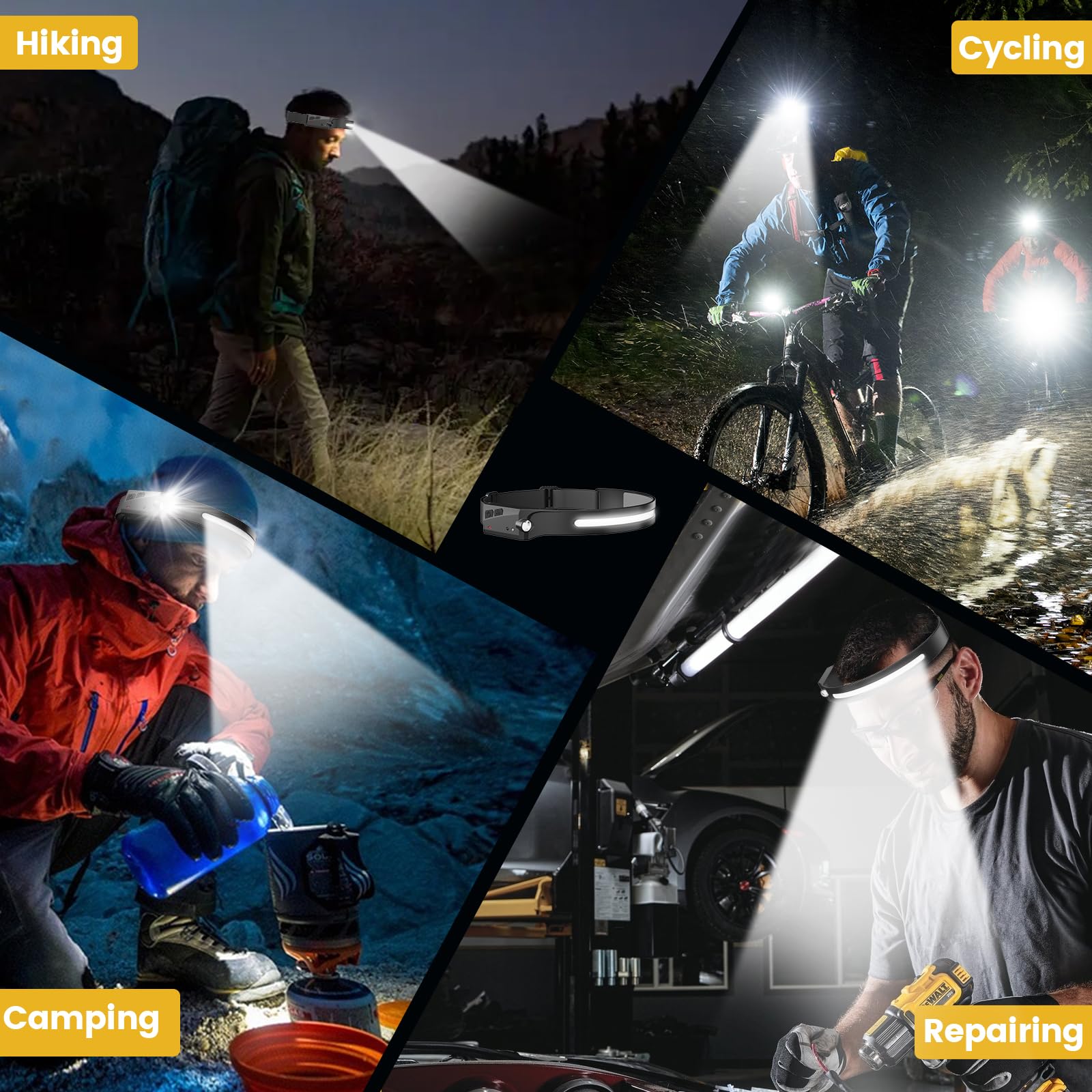 MEYHOR headlamp suits running, hiking, hunting, and camping needs.
