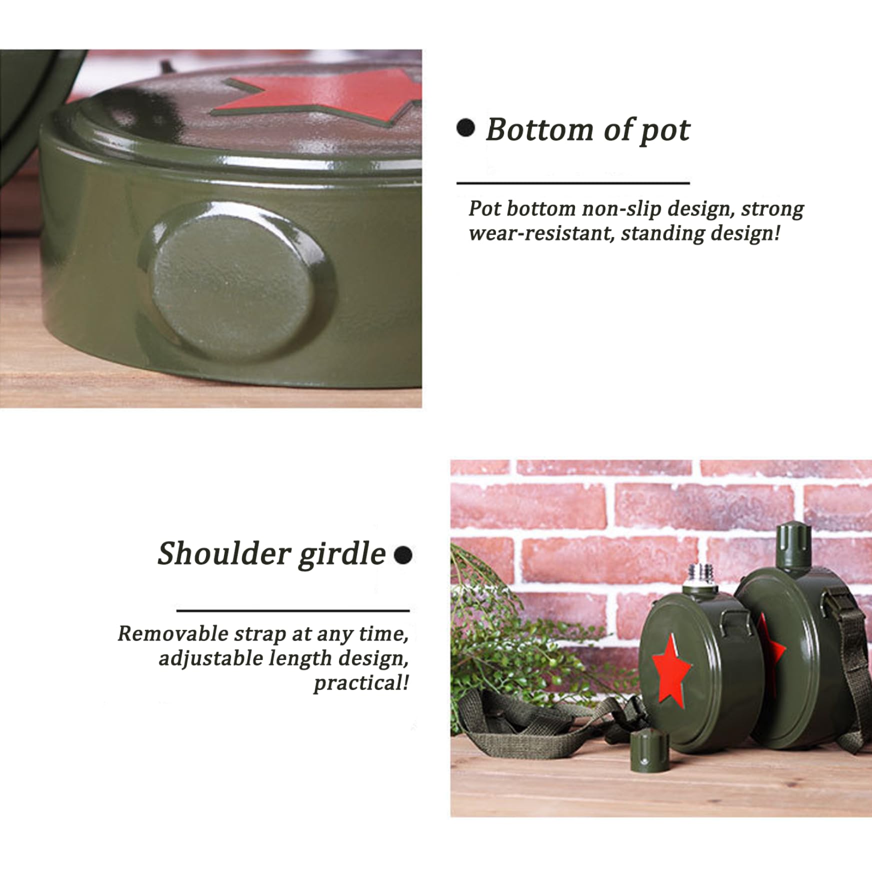 Meyrwoy Canteen leakproof cap shown beside stainless body for rugged outdoor use.