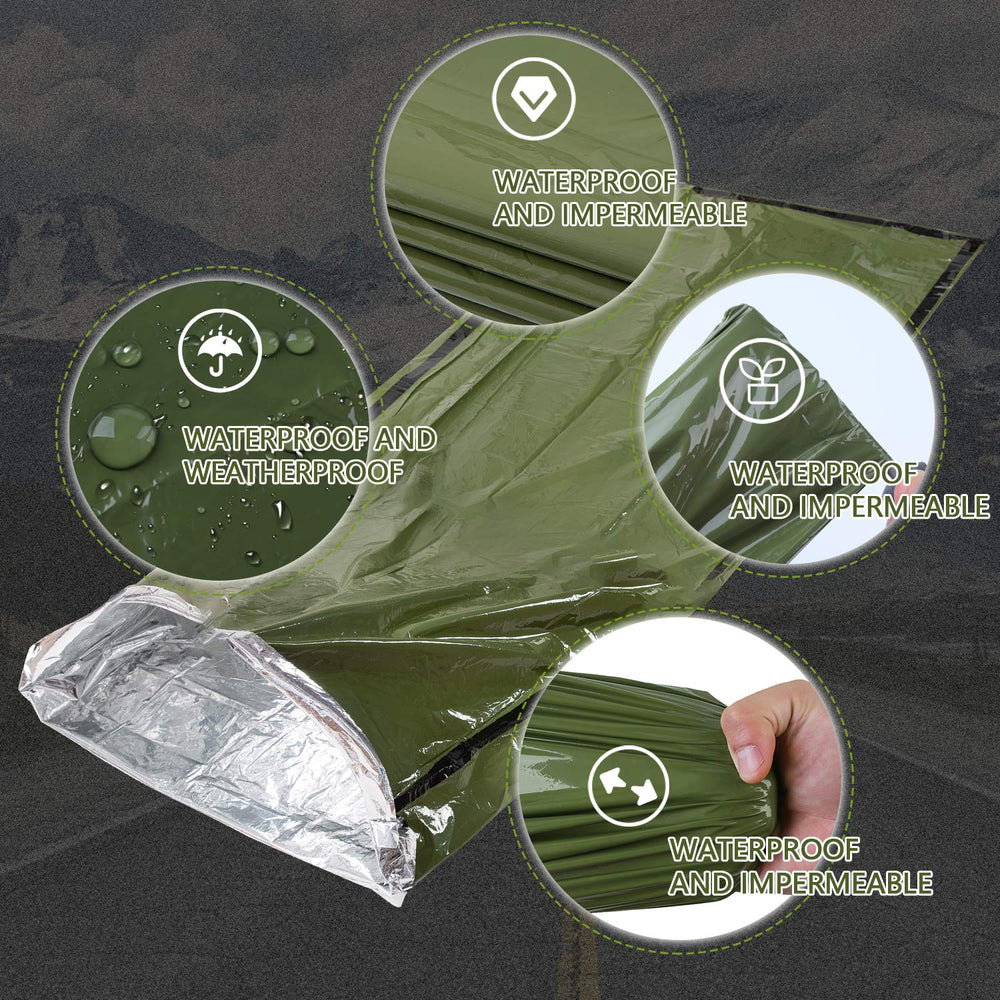 Mezonn emergency blanket 51x83in reusable and weatherproof shelter