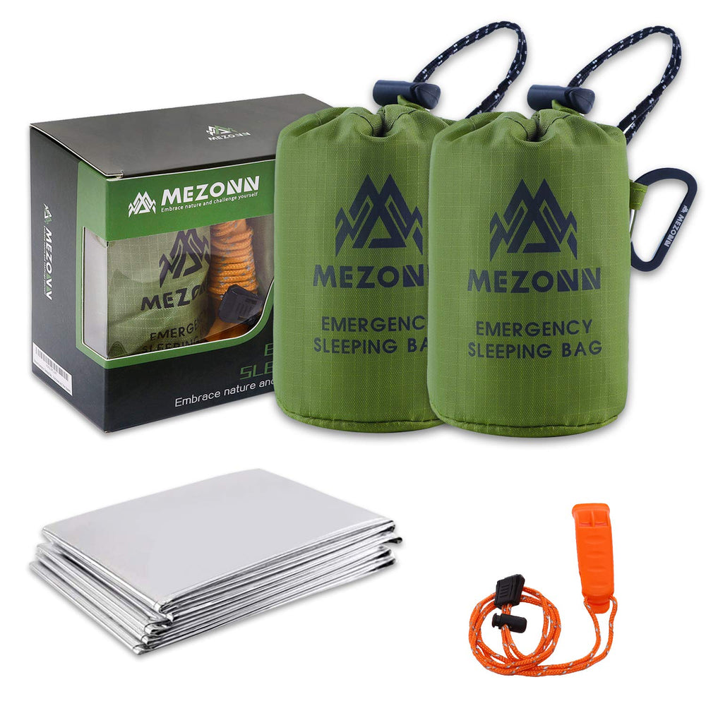 Mezonn emergency sleeping bag 37x80in keeps you warm in outdoor emergencies