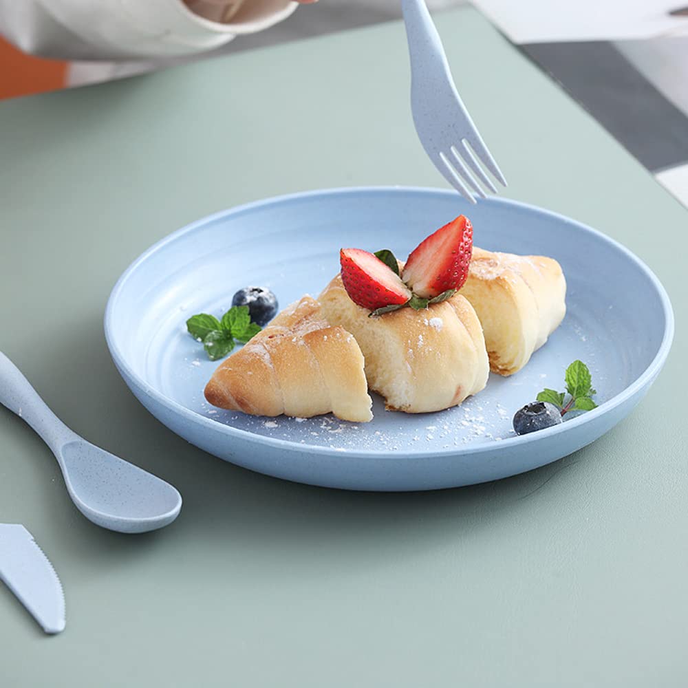 M&F portable utensils in blue case keeps cutlery organized for picnics and travel.