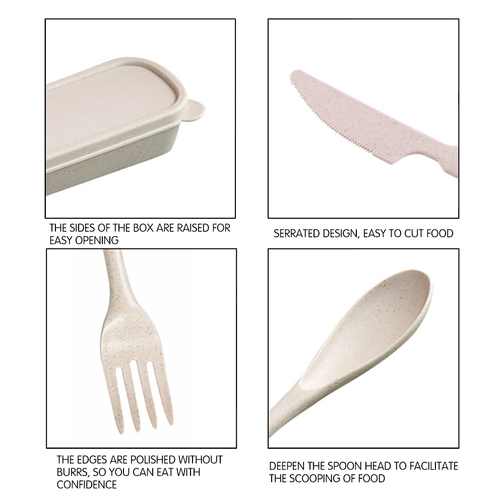 M&F green case utensils ready for school lunches and office meals.