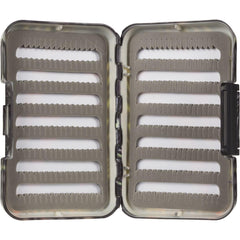 Montana Fly Company Poly Fly Box Estrada Brown Trout artwork provides durable fly storage.