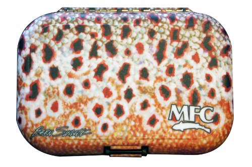 MFC Sundell fly box, brown skin, dual-sided design for quick access and organized patterns.