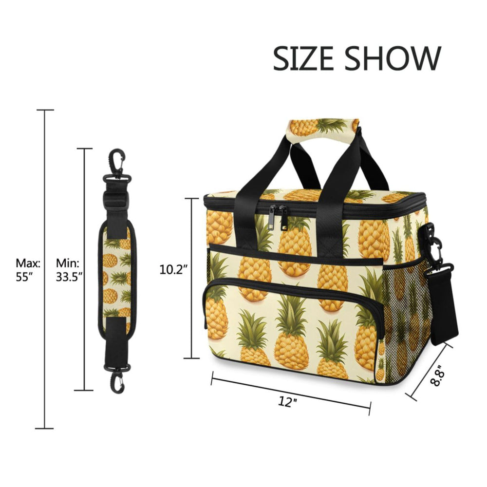 MFTJYO Pineapple Yellow Cooler Bag travel-ready and compact