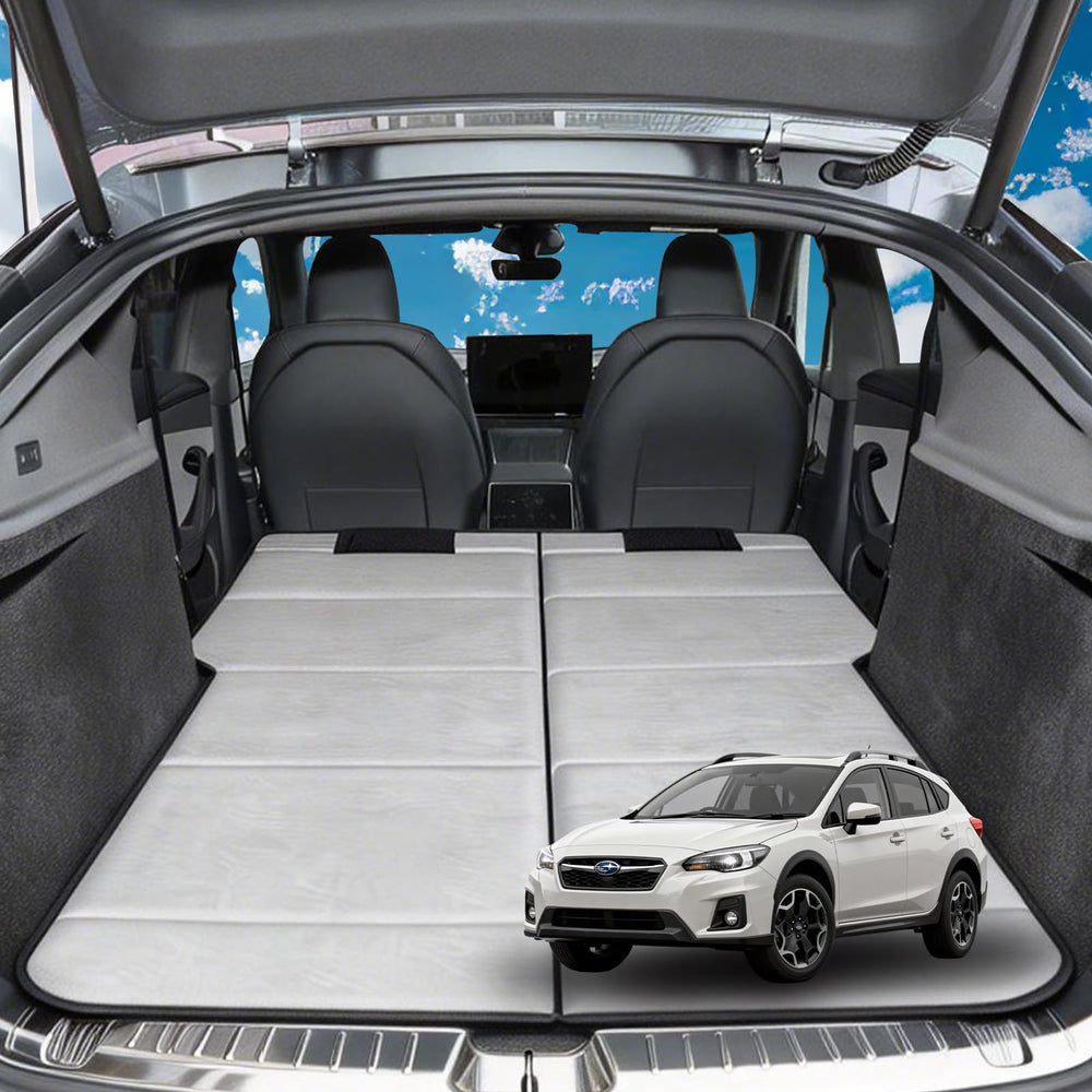 MGRFTOX non-inflatable mattress for Subaru Crosstrek unfolds for quick car camping sleep.