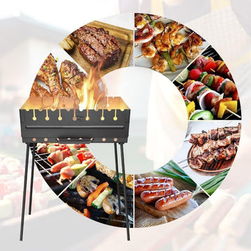 MHH Charcoal Grill easy setup highlights quick assembly and simple transport.