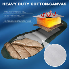 MHTD graphene interior layer provides enhanced warmth without bulk during camping.