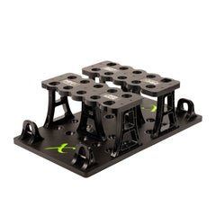 Front view of MHX Heavy Duty Rod Rack showing 20-rod capacity