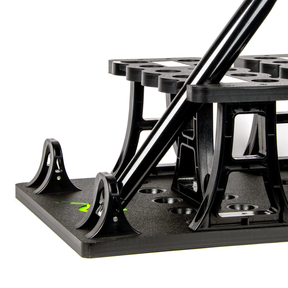 CNC milled recessed cups providing rod handle stability