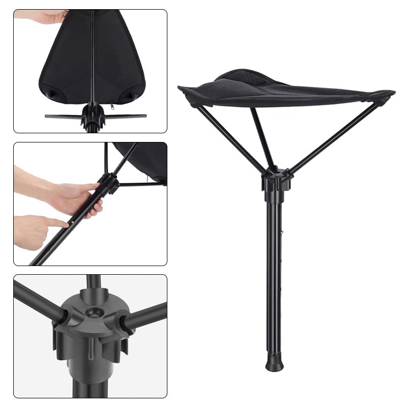 MIANZHI one-leg adjustable stool with aluminum frame for durability.