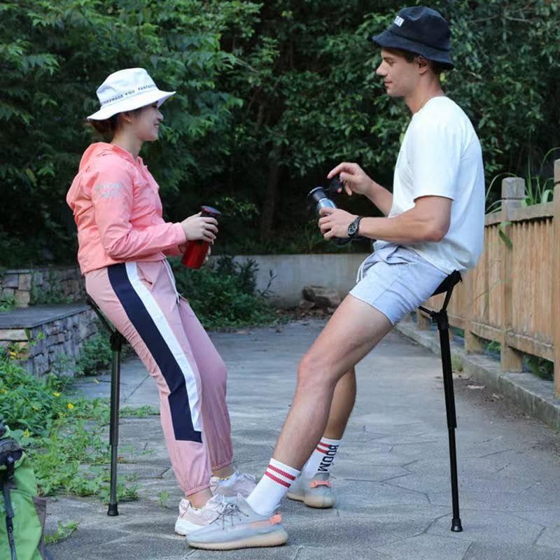 MIANZHI one-leg adjustable stool folded for compact travel and storage.
