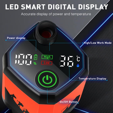 MIAOKE Upgrade digital display shows water temperature for safe outdoor showers