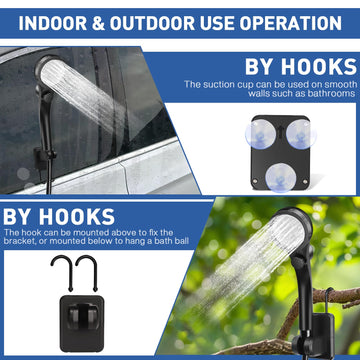 MIAOKE upgrade portable camping shower flow control knob adjusts water rate