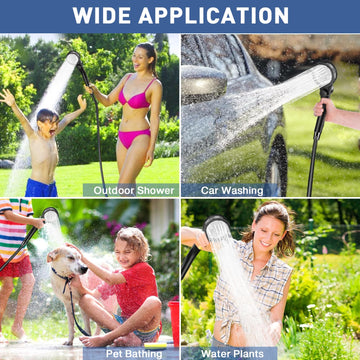 MIAOKE upgrade portable camping shower two point three pounds is lightweight for travel