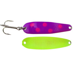 Michigan Stinger Scorpion Spoon UV Silver close-up showing flutter action