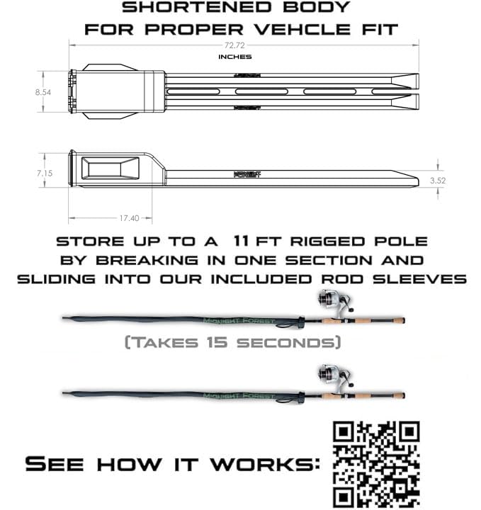 Storage for two-piece rods with sleeves while rigged