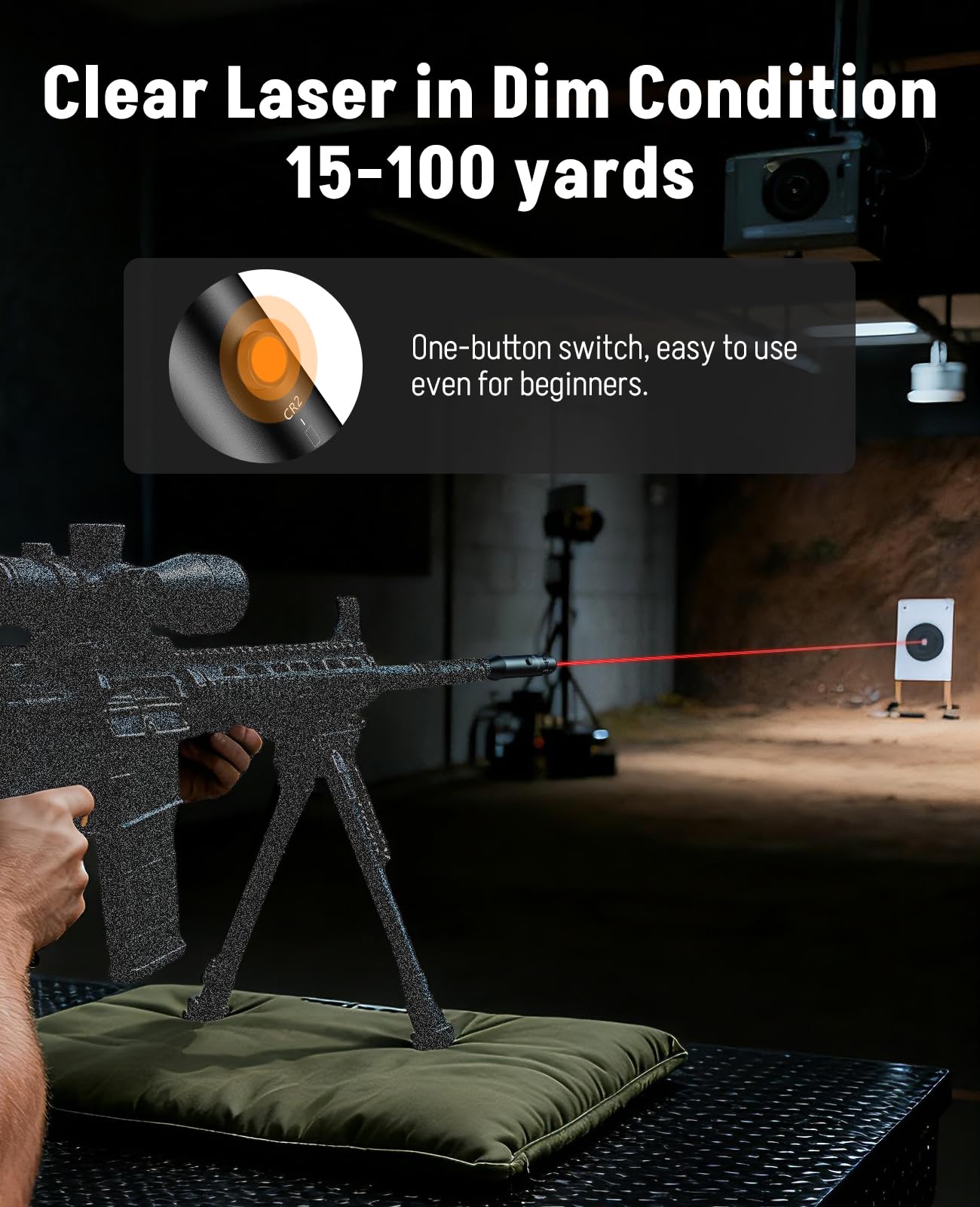 MidTen Bore Sight green laser offers daytime visibility for quick alignment.