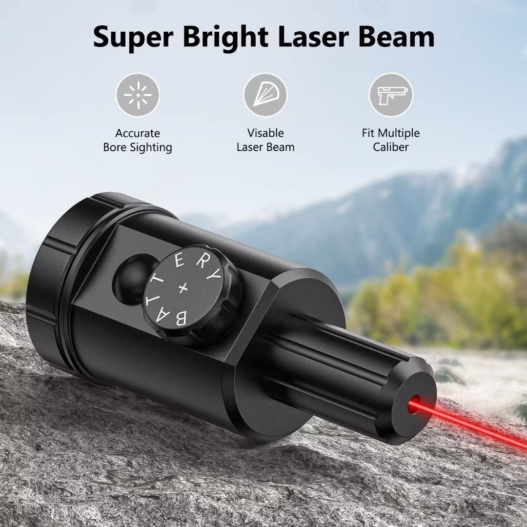 MidTen bore sight supports multiple calibers with flat steel muzzle compatibility.