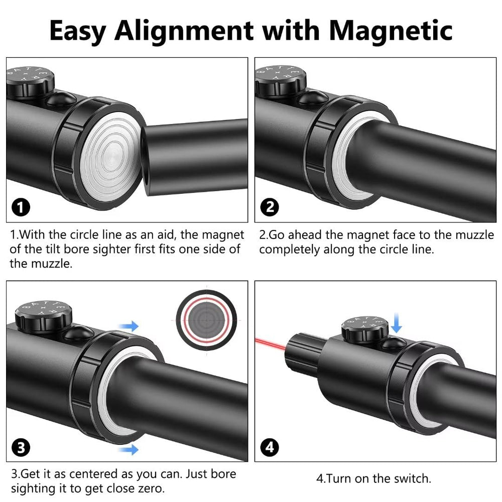 MidTen bore sight non-contact muzzle surface protects rifling during use.