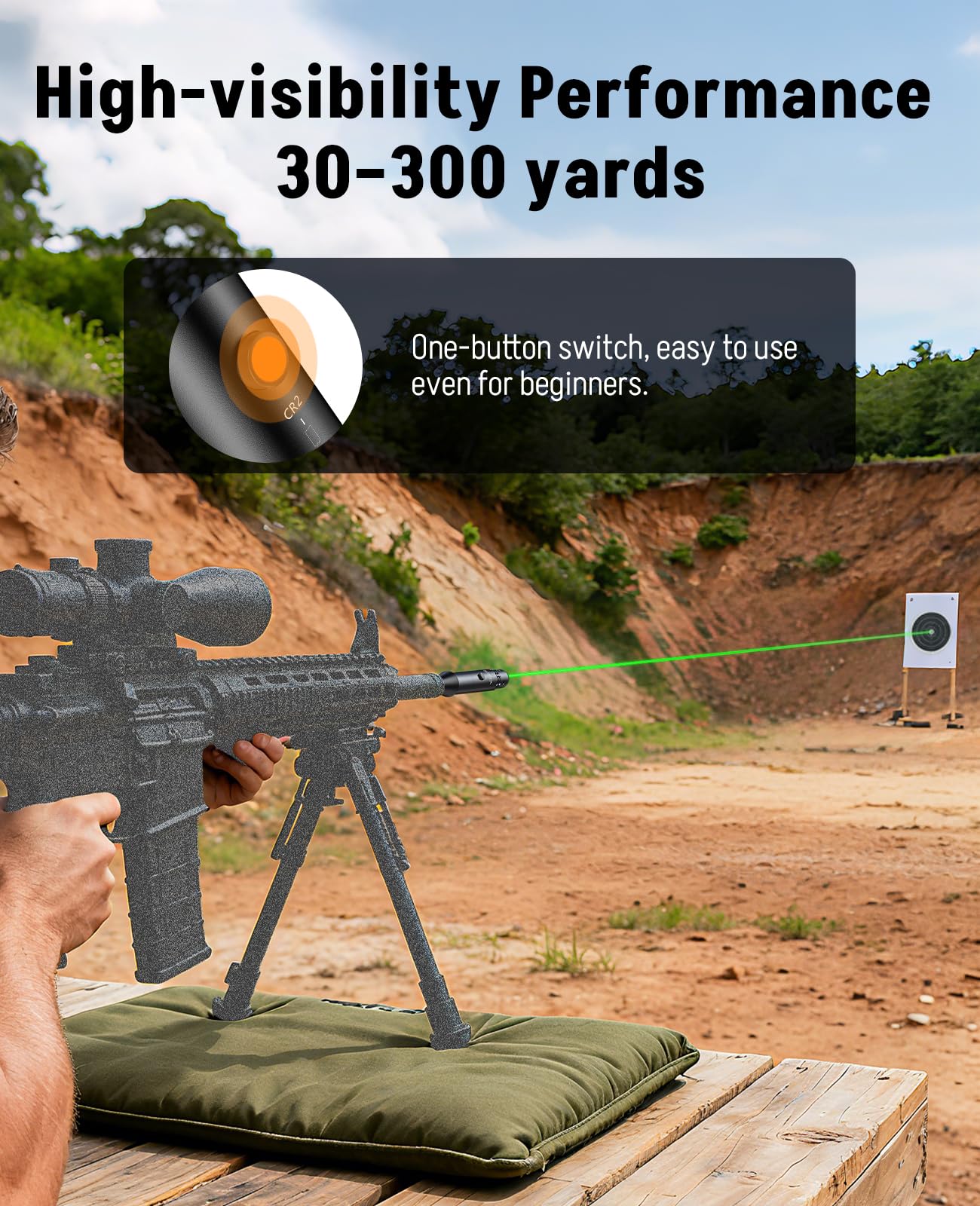 MidTen bore sight laser battery provides long runtime for extended sessions